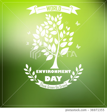 World environment day with shape typography trees World environment day with shape typography trees 36971355
