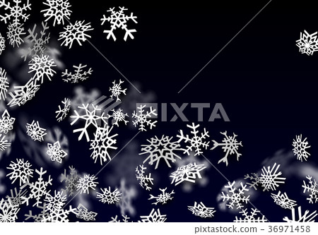 Snowfall background. Falling transparent snow with 36971458