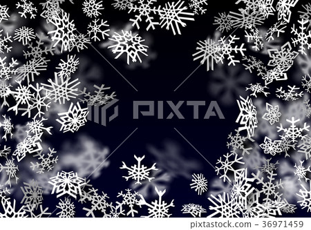Snowfall background. Falling transparent snow with 36971459