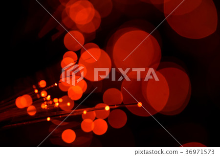Red light with Fiber Optics with blur bokeh 36971573