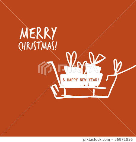 christmas card sleidge gift box flat white red christmas card sleidge gift box flat white red 36971856