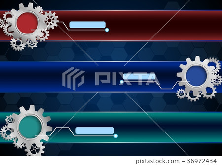 Abstract background with gears - Stock Illustration [36972434] - PIXTA