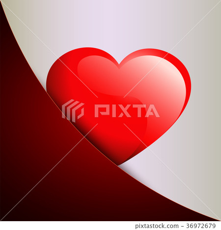 dark red design with silhouette of heart - Stock Illustration [36972679 ...