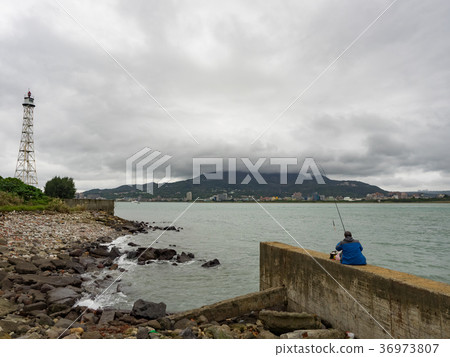 Freshwater river on the eve of heavy rain 36973807