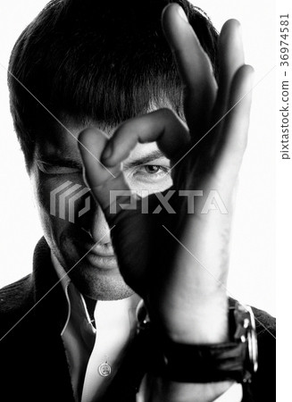 Man on a white background Man on a white background 36974581