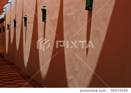 Shadows on the wall of an oval shape Shadows on the wall of an oval shape 36974584