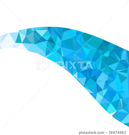 Blue Polygonal Mosaic Background, Creative Design 36974863