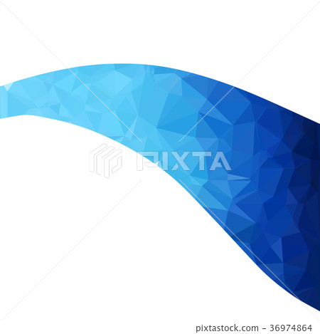 Blue Polygonal Mosaic Background, Creative Design 36974864