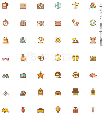 Vector travel icon set 36975018