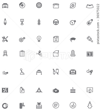 Vector car service related icons 36975022
