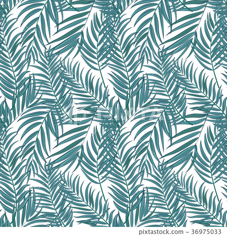 Beautifil Palm Tree Leaf Silhouette Seamles Beautifil Palm Tree Leaf Silhouette Seamles 36975033