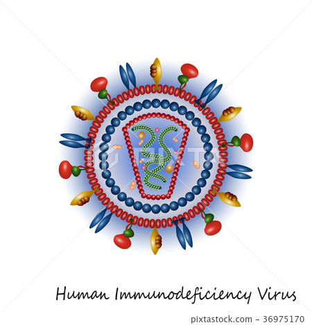 HIV virus particle structure isolated HIV virus particle structure isolated 36975170