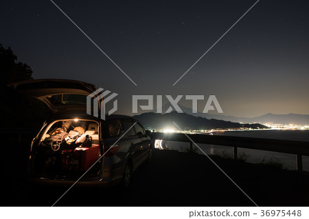 Night view of Mount Fuji Night view of Mount Fuji 36975448