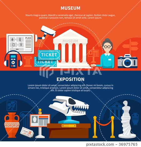 Museum Exposition Horizontal Banners 36975765