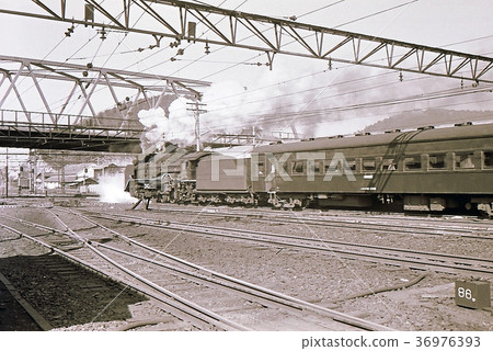 1954 Steam locomotive D51 Yonehara Station Shiga Prefecture 36976393