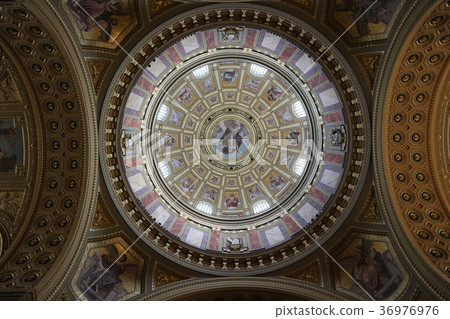 Ceiling painting of St. Stephen's Basilica, Budapest 36976976