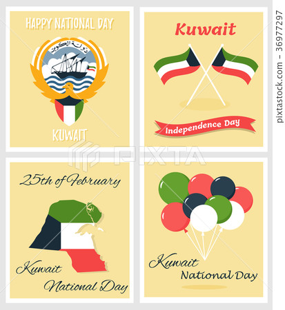 Greeting card for Kuwait National Day Greeting card for Kuwait National Day 36977297