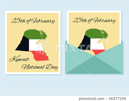 Greeting card for Kuwait National Day Greeting card for Kuwait National Day 36977298