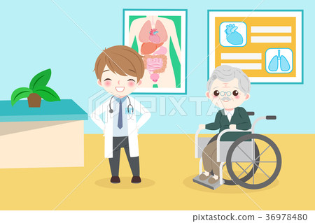 old peopel with doctor 36978480