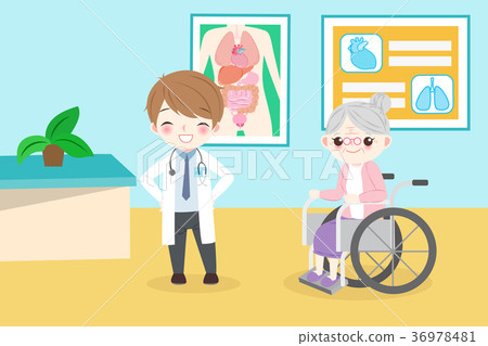 old peopel with doctor 36978481