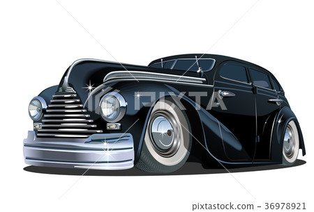 Cartoon retro car 36978921