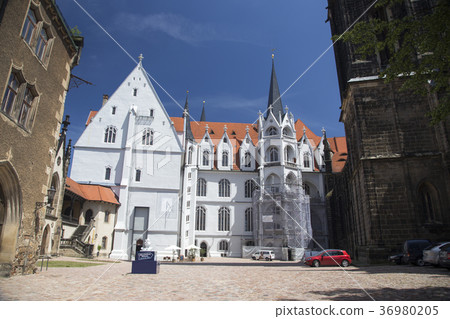 Detail of the cathedral of Meissen castle Detail of the cathedral of Meissen castle 36980205