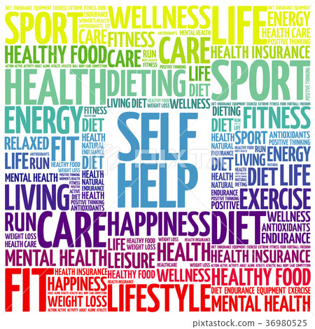 Self Help word cloud background Self Help word cloud background 36980525
