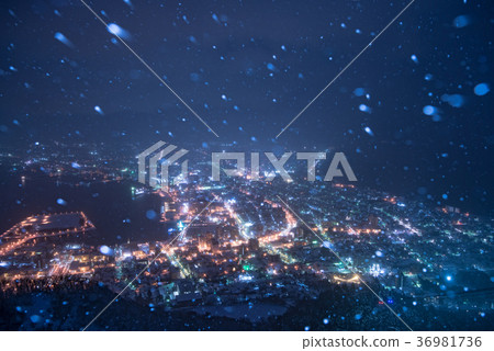 從Mt.函館冬天的夜景 36981736
