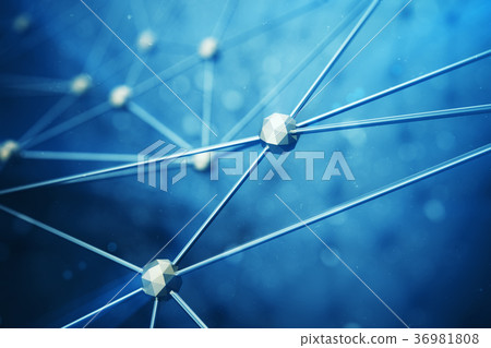 3D illustration Abstract bacgkround connection 36981808