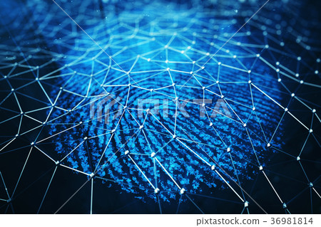 3D rendering Fingerprint Scanning Identification 36981814