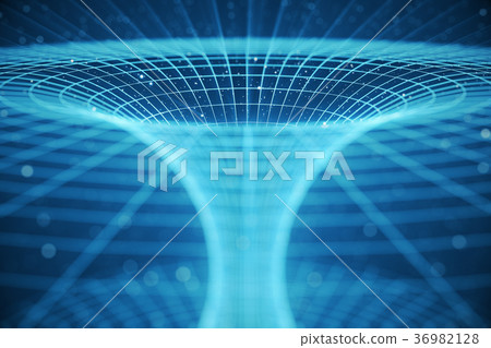 3D illustration tunnel or wormhole, tunnel that 3D illustration tunnel or wormhole, tunnel that 36982128