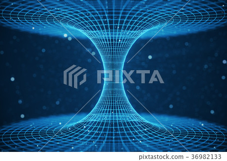 3D illustration tunnel or wormhole, tunnel that 3D illustration tunnel or wormhole, tunnel that 36982133