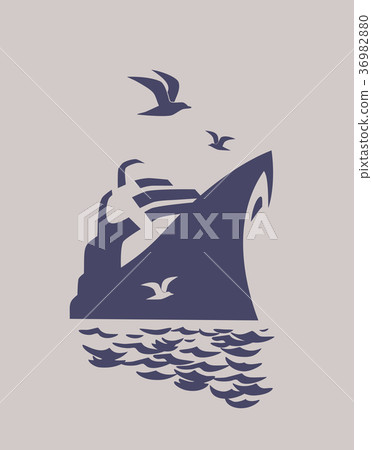Cruise ocean liner icon Cruise ocean liner icon 36982880