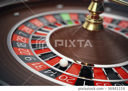 Las Vegas Casino Roulette 3D rendering concept 36983158