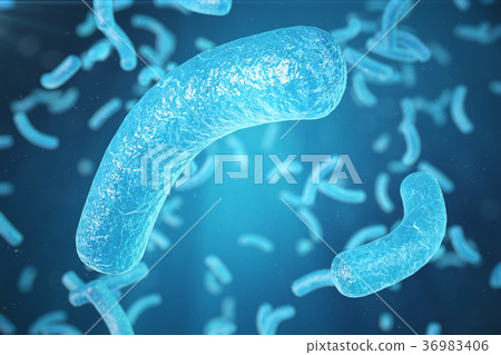 3d Illustration virus, bacteria, cell infected 3d Illustration virus, bacteria, cell infected 36983406