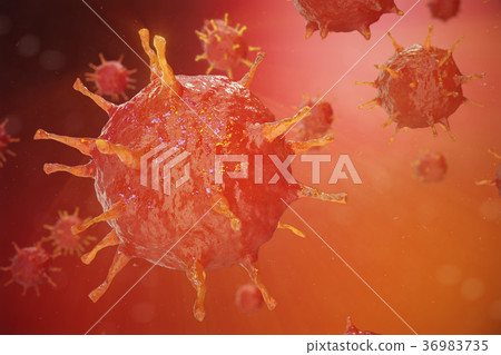 3d illustration of Influenza Virus H1N1. Swine Flu 3d illustration of Influenza Virus H1N1. Swine Flu 36983735