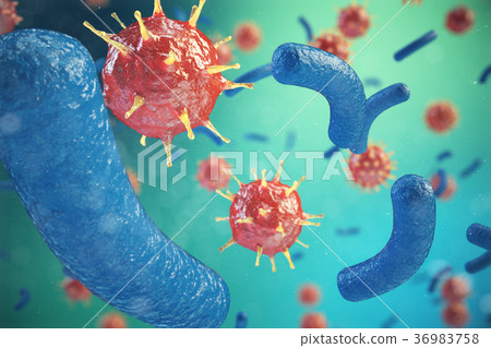 3d Illustration, Hepatitis, H1N1, HIV, FLU, AIDS 3d Illustration, Hepatitis, H1N1, HIV, FLU, AIDS 36983758