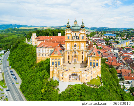 Melk Monastery aerial view 36983913