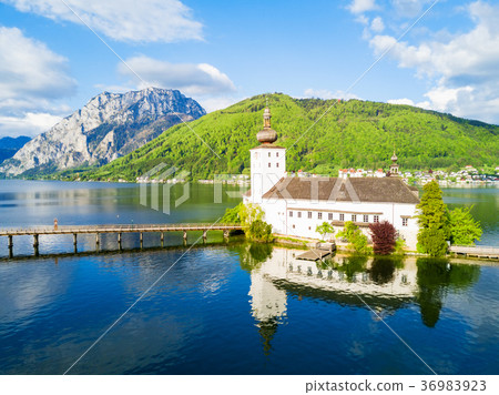 Gmunden castle aerial view Gmunden castle aerial view 36983923