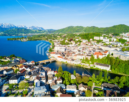 Gmunden aerial view, Salzkammergut Gmunden aerial view, Salzkammergut 36983925