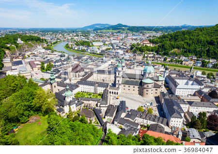 Salzburg aerial panoramic view Salzburg aerial panoramic view 36984047