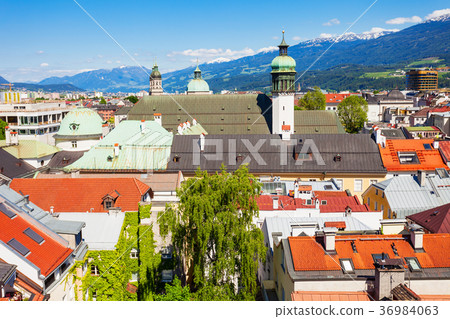 Innsbruck aerial panoramic view 36984063