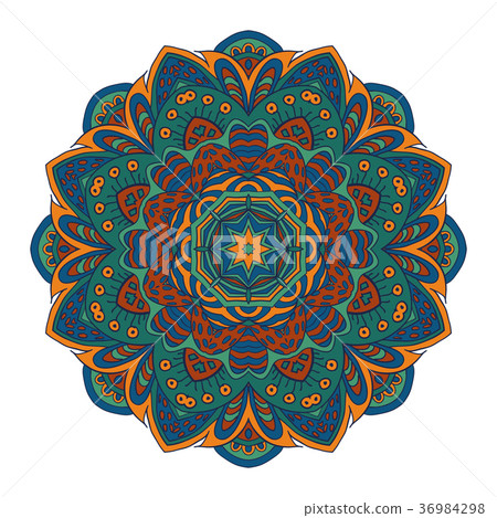Mandala flower pattern. Doodle drawing Mandala flower pattern. Doodle drawing 36984298
