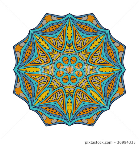 Mandala flower pattern. Doodle drawing Mandala flower pattern. Doodle drawing 36984333