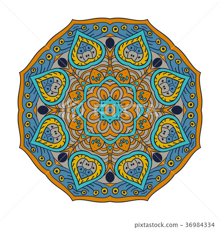Mandala flower pattern. Doodle drawing Mandala flower pattern. Doodle drawing 36984334