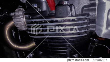 Fins for cooling the engine motorcycle. 36986384