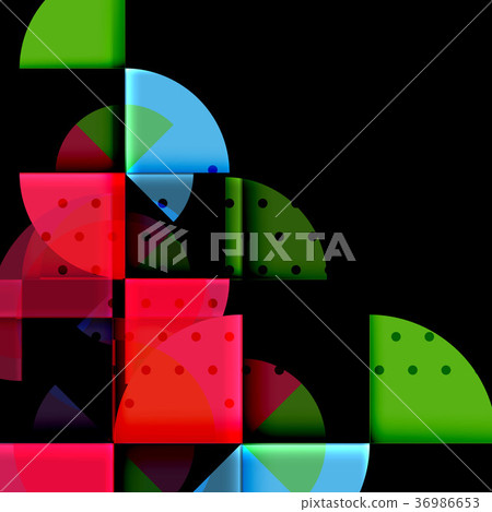 Circle elements on black background Circle elements on black background 36986653