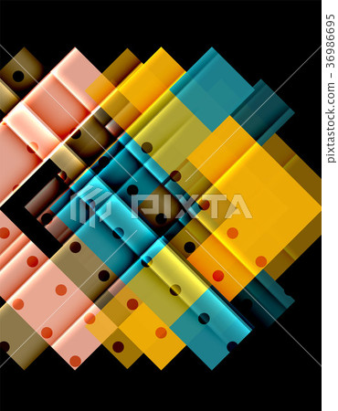 Color arrows on black background 36986695