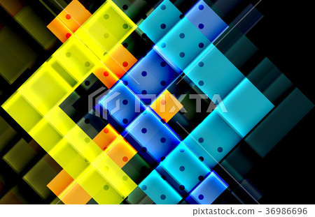 Color arrows on black background 36986696