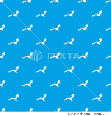 Bird pattern seamless blue - Stock Illustration [36987288] - PIXTA